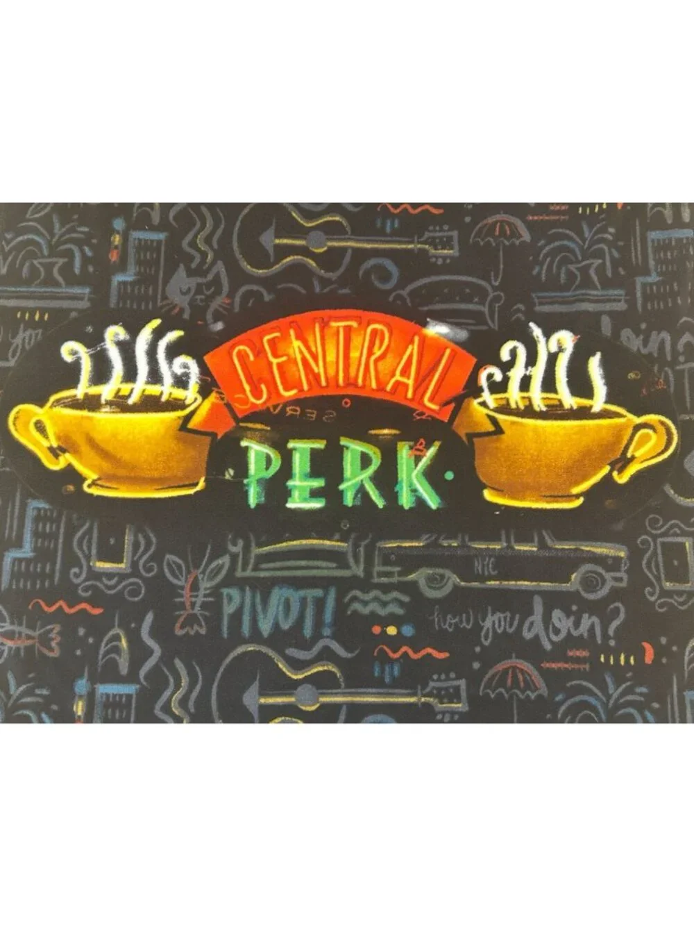 Friends Central Perk Blanket – The Northwest Group – Black Throw with Logo Quote
